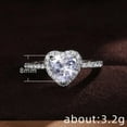 thumbnail image 4 of PERITANG With handcrafted details Cocktail Wedding Ladies Gift for Wife High Quality Lightweight AAA Zircon CZ Ring Thoughtful Surprise Gift Box Included, 4 of 9