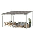thumbnail image 5 of AECOJOY 10' x 14' Hardtop Gazebo Outdoor Aluminum Pergola for Garden, Patio, Backyard-White, 5 of 9