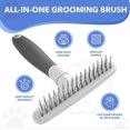 thumbnail image 2 of Dog rake deshedding dematting Brush Comb - Undercoat rake for Dogs, Cats, matted, Short,Long Hair Coats - Brush for Shedding, 2 of 4