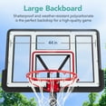 thumbnail image 5 of Best Choice Products Adjustable Regulation-Size Basketball Hoop, Portable Sport System w/ Fillable Base, 2 Wheels - Clear, 5 of 10