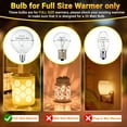 thumbnail image 3 of 25 Watt Wax Warmer Bulb, 120V G50 25W Light Bulbs for Full Size Scentsy Warmer, Wax Melt Warmer, E12 Base Type G Bulb, 2700K Warm White,6 Pack Dimmable G16 1/2 Bulbs, 3 of 8
