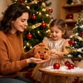 thumbnail image 3 of Christmas Dumpling Plush, Cute Stuffed Bun Toy With Bamboo Steamer Basket, Kawaii Holiday Gift, Brown Gingerbread, 5.9 In, 3 of 6