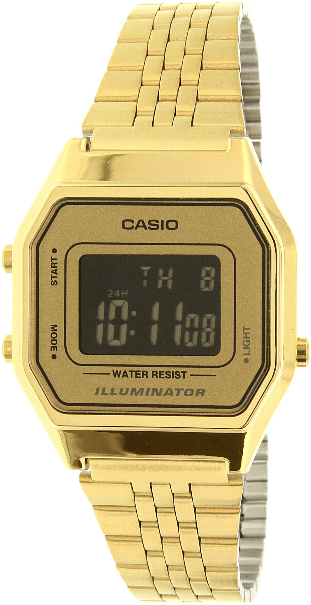 Casio - Gold- Tone Digital Retro Ladies' Watch, LA680WGA-9B - Walmart.com - Walmart.com
