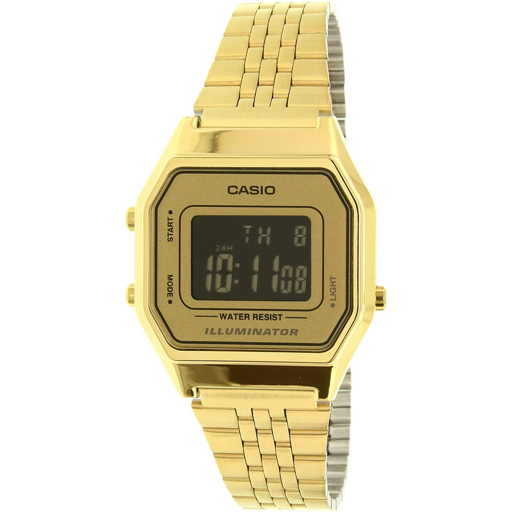 casio gold tone digital watch