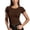 Coffee, variant on Ticikt Women's Slim Fit Ribbed T-Shirt, Crew Neck Short Sleeve Form Fitted Casual Basic Top,Black