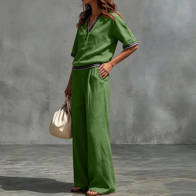 cotton gym dress for women Sheghy Trendy Queen Womens 2 Two Piece Set 2026 Summer Workout Vacation Gym Clothes Spring Fashion Lounge M Cotton, Women's, Size: Large, Green