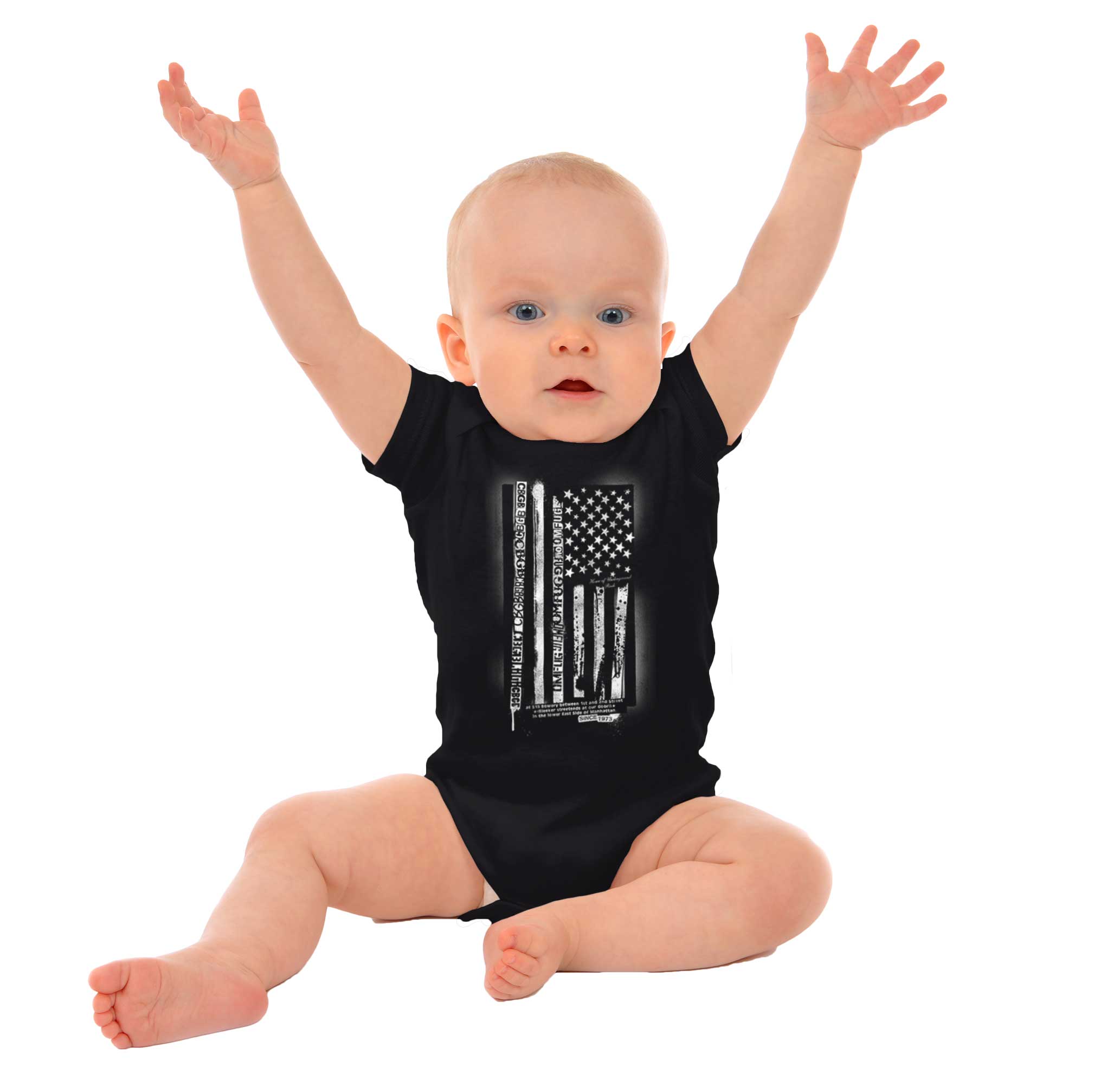 CBGB United States Of Punk Rock American Romper Boys or Girls Infant Baby Brisco Brands 12M - image 3 of 6
