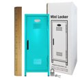 thumbnail image 2 of Magnetic Impressions 10.75" Tall Mini Metal Storage Locker with Lock and Key, Teal, 2 of 5