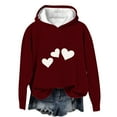 thumbnail image 2 of NAISIBABY Valentine's Day Hoodie for Girls, Long Sleeve Fleece Lined Pullover Fashion Fall Winter Tops Multicolor 3T, 2 of 5