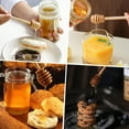 thumbnail image 4 of FacoFaco 4PCS Honey Mixing Stirrer, 6.3 Inches Wooden Honey Dipper, Honey Spoon Collecting Dispensing Drizzling Jam (Round Handle), 4 of 6
