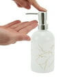 thumbnail image 3 of Unique Bargains 1 Pc Simple Cylindrical Soap Pump Dispenser for Hotel 400ml White Silver Tone, 3 of 6