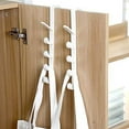 thumbnail image 6 of Triani 2 Pcs No Punching Purse Racks for Hanging Purses Over The Door Hook Hanger 5 Hooks Organizer Rack for Coats, 5 Layers Black Door Hat Hanger Backpack Holder Hand Bag Hook Storage Hooks (White), 6 of 6