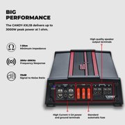 DS18 CANDY-XXL1B Amplifier in Black - Class D, Monoblock, 3000 Watts Max, Digital, 1/2/4 Ohm, with Remote Subwoofer Level Controller - Compact Mini Amplifier for Speakers in Car Audio System
