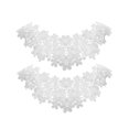 thumbnail image 3 of perfeclan Lace Collar Applique Embroidered Applique DIY Sew on Round Collar Lace Neckline Applique Embroidery Applique for Bridal Dress White, 3 of 9