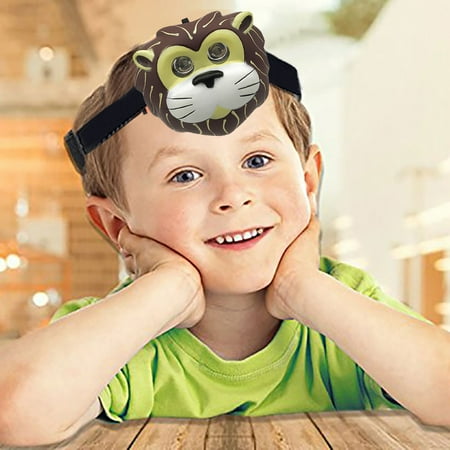 Child's Children Kid Novelty Animal Flash LED Head Light Torch