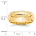 thumbnail image 3 of Primal Gold 14 Karat Yellow Gold 6mm Half Round with Edge Band Size 12, 3 of 5