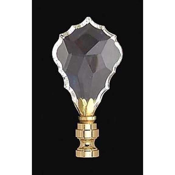 B&P Lamp® Crystal And Brass Finial, Tap 1/4-2F