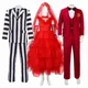 thumbnail image 2 of Disfraz de juice Beetlejuice para mujer, vestido de novia rojo de Adam Lyv, traje de novia de tul, peluca de traje de fiesta de Halloween, 2 of 5