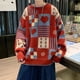 thumbnail image 4 of SIRI Nuevo suéter navideño de otoño e invierno con bonito diseño a juego de colores, jersey holgado de manga larga estilo retro Harajuku para parejas, 4 of 5
