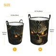 thumbnail image 3 of Sikiie Metal Evil Skull Print Round Dirty Clothes Basket, Waterproof Standing Foldable Storage Basket, for Laundry Room, Bedroom, Bathroom Storage-Medium, 3 of 6
