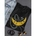 thumbnail image 3 of Snake And Half Moon Shaped T-Shirt Women -Image by Shutterstock, Female 3X-Large, 3 of 4