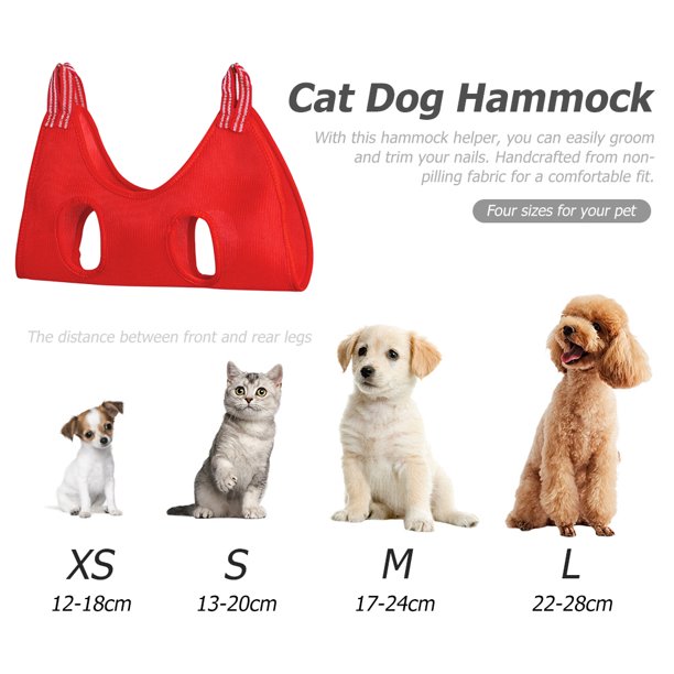 Hamaca Para Perros Y Gatos Hamaca auxiliar para mascotas, suave y cómoda para el hogar, herramientas para mascotas al aire libre (rojo S) Likrtyny Libre de BPA