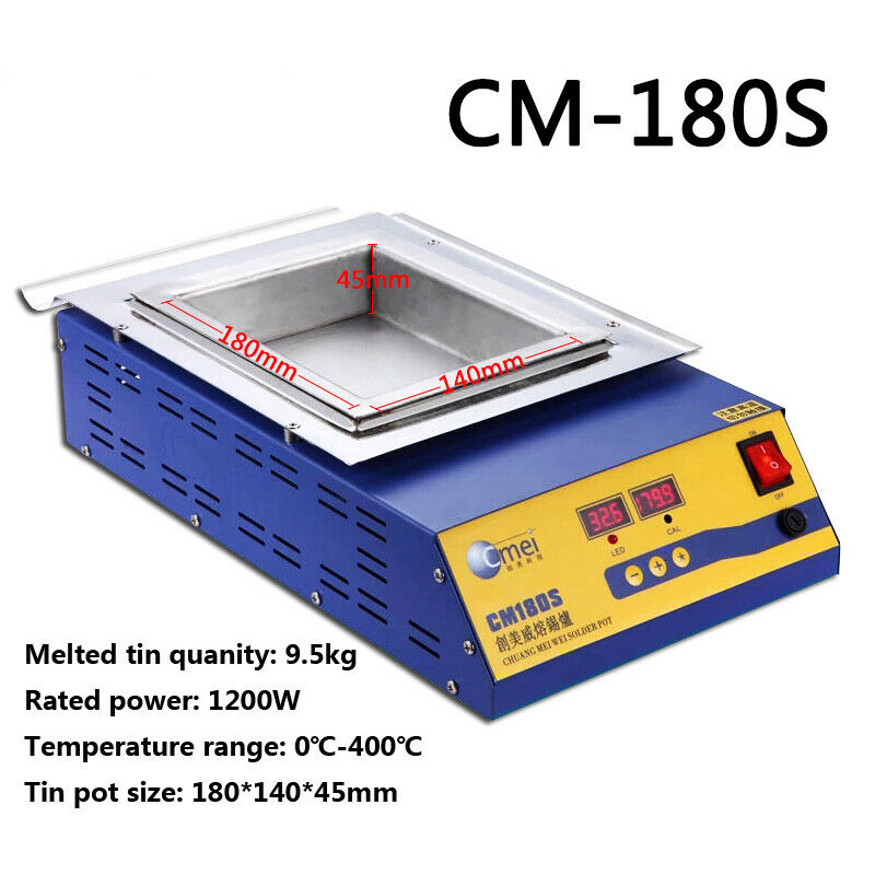 110V CM180S LeadFree Solder Digital Preheat Soldering Pot Machine, 304