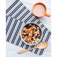 thumbnail image 3 of Navy Blue Striped Kitchen Dish Towels for Drying Dishes Set of 3, Farmhouse Striped Geometric Art Waffle Weave Microfiber Hand Tea Bathroom Towels Quick Dry & Absorbent Towel 12x12, 3 of 7