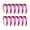 Hot Pink, variant on Motique Accessories White 1 inch Satin Hard Headband (Set of 12)