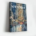 thumbnail image 2 of Rockefeller Center Christmas Scene  Vintage New Yorker Magazine Cover Canvas Wall Art, 2 of 10