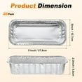 thumbnail image 3 of Uxcell 20-Pack Grill Drip Pans, 11 x 5 x 2.3 Inch Disposable Aluminium Foil Grease Trays for EX4/EX6/EPX6/BBQ Accessories [Silver Tone], 3 of 6