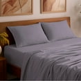 thumbnail image 7 of Mellanni 4-Piece Iconic Queen Bedsheet Set - Microfiber, 16" Deep Pocket, Cooling, Wrinkle, Fade, Stain Resistant, Hazy Lilac, 7 of 7