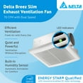 thumbnail image 2 of Delta Breez Slim Ventilation Exhaust Bath Fan 70 CFM with Dual Speed, White, 2 of 10