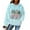 Light Blue, variant on Women's Hooded Long Sleeve Christmas Printed Flannel Top Hooded Sweatshirt for Winter Comfort and Holiday Fashion,Pink,M