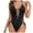 Black, variant on TTUHYWXI Women Sexy Lace Up One Piece Swimsuit Deep Plunge V Neck High Cut Bathing Suits (Black, XL)