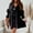 Black, variant on Babysbule Dresses for Women Women's Fashion Bohemian V-neck Loose Long Sleeve Ruffles Solid Mini Dress
