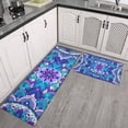 thumbnail image 2 of Purple Ethnic Mandala Pattern Kitchen Rugs Sets Of 2,Anti Fatigue Kitchen Mat Rugs Non Slip Washable,Decorative Kitchen Floor Mats for Kitchen,Sink,Laundry,17"x30"+17"x47", 2 of 7