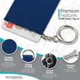 thumbnail image 4 of SUPERIOR ESSENTIALS Nylon Thread Wallet - Front Pocket Minimalist Wallet for Men and Women with a Classy D-Ring and Anchor Chain - Reward Yourself with our Classy Slim Wallet Card Holder Blue, 1PC, 4 of 7