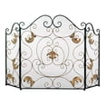 thumbnail image 3 of Accent Plus 10019006 Gold Fleur-De-Lis Fireplace Screen, Blue, 3 of 3