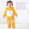 thumbnail image 6 of Penkiiy Autumn Winter Infant Toddler Baby Unisex Child Pajama Plush Onesie One-piece Sloth Costume Cotton One-piece Romper 6-12 Months Yellow on Clearance, 6 of 7
