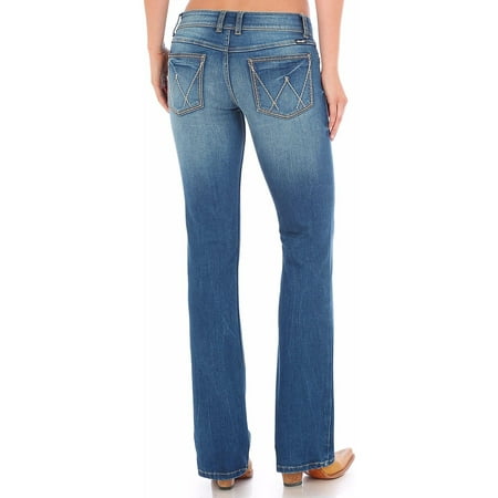 Wrangler Women's Light Indigo Retro Sadie Low Rise Jeans Boot Cut - 07Mwzrs