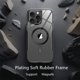thumbnail image 2 of Plating Soft Rubber Frame Magnetic Phone Case For iPhone 12 13 11 15 14 Pro Max Plus Lens Protection Magsafe Wireless Charging, 2 of 5