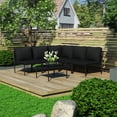 thumbnail image 1 of vidaXL 6 Piece Garden Lounge Set with Cushions Black PVC, 1 of 5