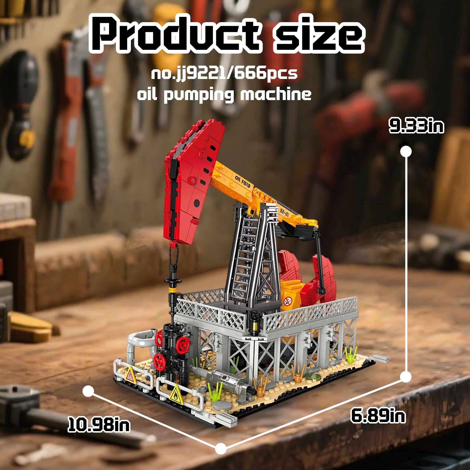 Remocguys Oil Pumping Machine Building Sets Compatible with Lego Chemical Factory Plant Model Toy for Adults Boy 666PCS