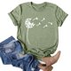 thumbnail image 1 of Puntoco Mujeres Casual Carta Impresión Mangas Cortas O-Cuello Camiseta Suelta Blusa tops Puntoco Puntoco-3293, 1 of 5