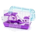 thumbnail image 2 of koolsoo Hamster Cage Interactive Portable Habitat House for Rats Hamsters Guinea Pig Purple, 2 of 7