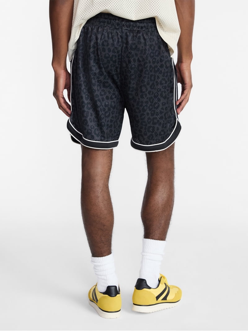 No Boundaries Men's Solid and Printed Mesh Shorts, 5 in Inseam, XS