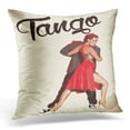 thumbnail image 1 of EREHome Housse de Coussin Rouge Argentine Tango Blanc 20x20 Pouces, 1 of 1