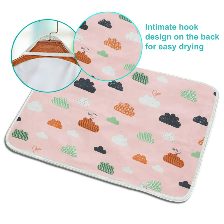 Baby Waterproof Bed Pad Bed Wetting Pads Washable for Kids Toddler Potty Training Pads Baby Wateproof Pad Mat for Play/Crib/Mini Crib Reusable