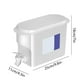 thumbnail image 3 of Cubo de agua fría de 3,5 L con grifo para nevera | Dispensador de bebidas de plástico aislante | Tapa antigoteo | Material apto para uso alimentario | Ideal para café frío, agua con limón y té, 3 of 5
